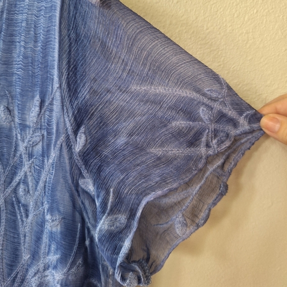 Soft Surroundings Womens Knee-length 100% Silk Embroidered Dress Size M - Picture 3 of 9